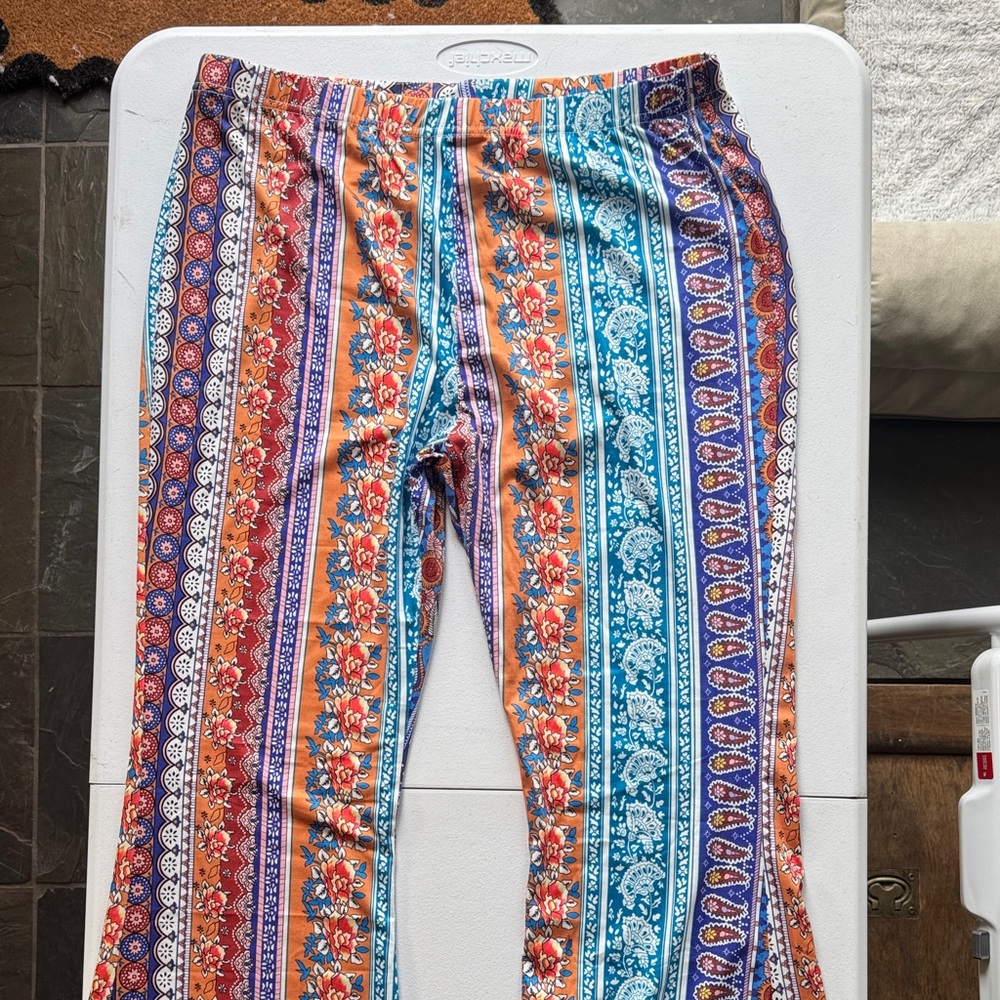 Colorful Boho Flare Pants (Leggings)